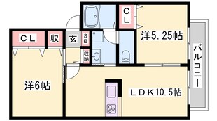 上郡駅 徒歩7分 2階の物件間取画像